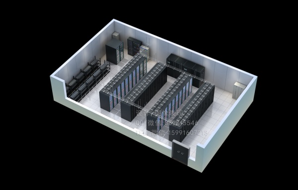 珠海机房效果图制作，某三甲医院机房搬迁工程效果图